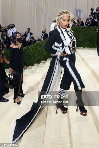 Amandla Stenberg attends the 2021 Met Gala benefit "In America: A Lexicon of Fashion" at Metropolitan Museum of Art on September 13, 2021 in New York...