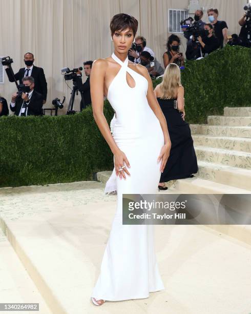 Joan Smalls attends the 2021 Met Gala benefit "In America: A Lexicon of Fashion" at Metropolitan Museum of Art on September 13, 2021 in New York City.