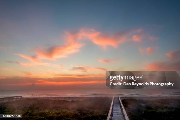 landscape ocean sunset - amelia island stock pictures, royalty-free photos & images