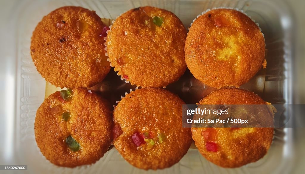Directly above shot of sweet food in plate on table,Surat,India