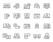 Video Conference Icons Set