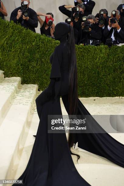 Kim Kardashian attends 2021 Costume Institute Benefit - In America: A Lexicon of Fashion at the Metropolitan Museum of Art on September 13, 2021 in...