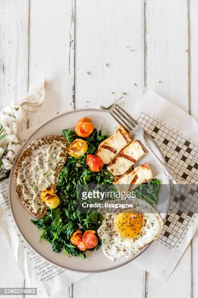 perfect keto breakfast
note : crosswords is fake - food rustic stock pictures, royalty-free photos & images
