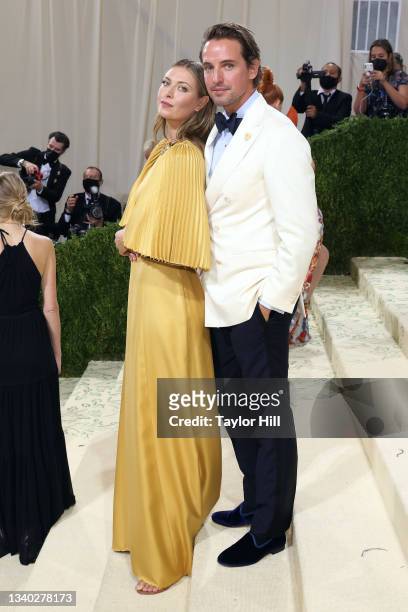 Maria Sharapova and Alexander Gilkes attend the 2021 Met Gala benefit "In America: A Lexicon of Fashion" at Metropolitan Museum of Art on September...