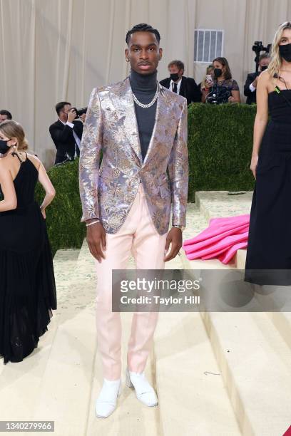 Shai Gilgeous-Alexander attends the 2021 Met Gala benefit "In America: A Lexicon of Fashion" at Metropolitan Museum of Art on September 13, 2021 in...