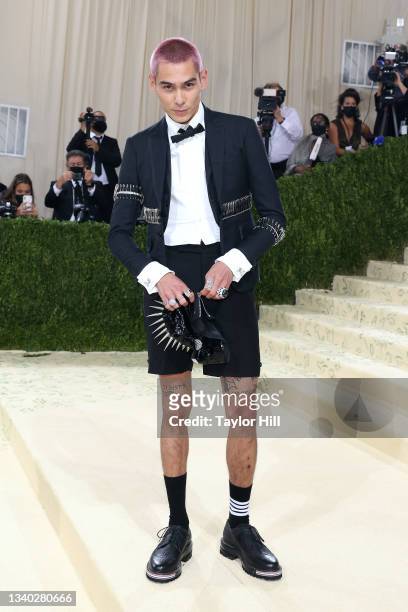 Evan Mock attends the 2021 Met Gala benefit "In America: A Lexicon of Fashion" at Metropolitan Museum of Art on September 13, 2021 in New York City.