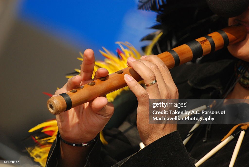 Ecuadorian flute player