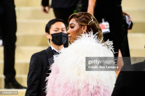 Professional tennis player Serena Williams attends the 2021 Met Gala Celebrating In America: A Lexicon Of Fashion at the Metropolitan Museum Of Art...