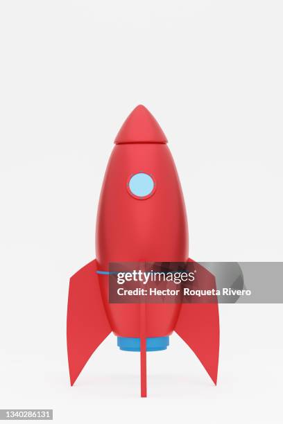 concepts and ideas. rocket 3d isometric concept - spaceship stockfoto's en -beelden