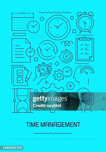 Time Management Poster Example.pdf Time Management Related Modern Line Design Brochure Poster Flyer ...