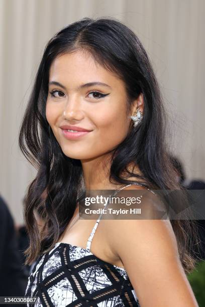 Emma Raducanu attends the 2021 Met Gala benefit "In America: A Lexicon of Fashion" at Metropolitan Museum of Art on September 13, 2021 in New York...