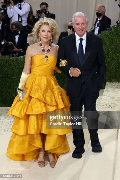 Christine Hearst Schwarzman and Stephen A. Schwarzman attend the 2021 Met Gala benefit "In America: A Lexicon of Fashion" at Metropolitan Museum of...