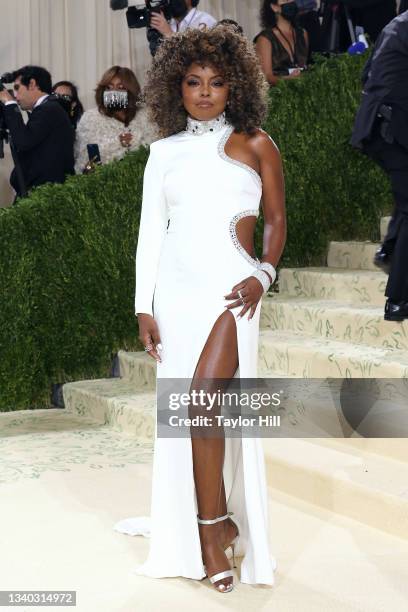 Adrienne Warren attends the 2021 Met Gala benefit "In America: A Lexicon of Fashion" at Metropolitan Museum of Art on September 13, 2021 in New York...