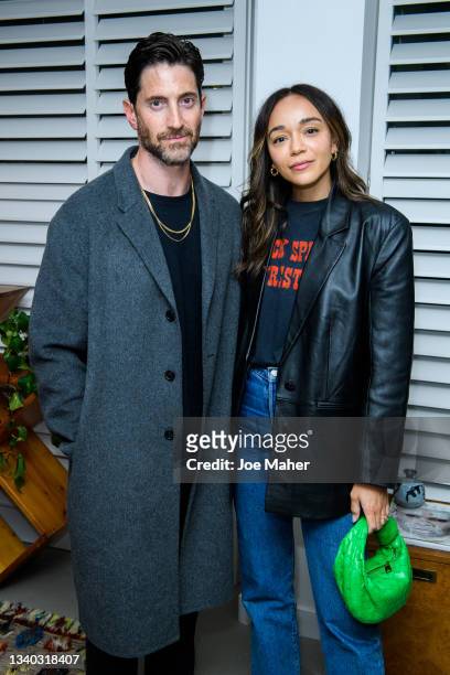 Iddo Goldberg and Ashley Madekwe attend the "In Conversation With Kevin Morosky & Candice Brathwaite" event at Soho House on September 14, 2021 in...