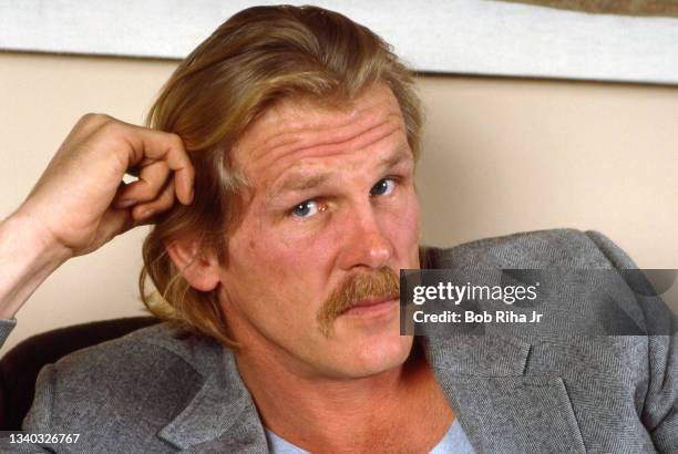 Actor Nick Nolte photo session, January 15, 1986 in Los Angeles, California.