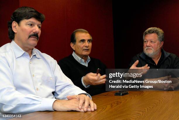 Boston, MA. -S. Weymouth movie studio developers- L to R- Allan Kassirer, Bob Papazian and Jim Hirsch, of the Partners International Studio Group....