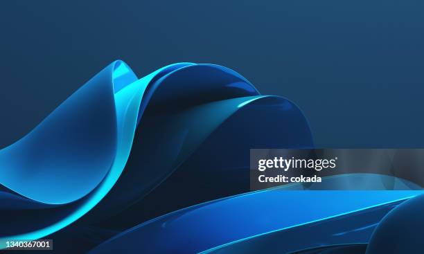 abstract curved shapes - abstract 3d stock pictures, royalty-free photos & images