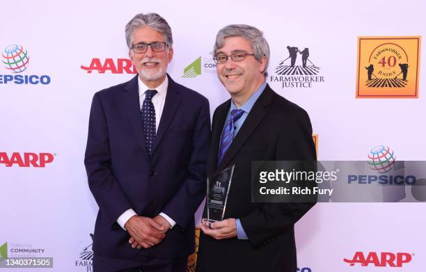 Farmworker Justice President Bruce Goldstein and honoree, President and General Counsel, Mexican American Legal Defense and Educational Fund, Thomas...