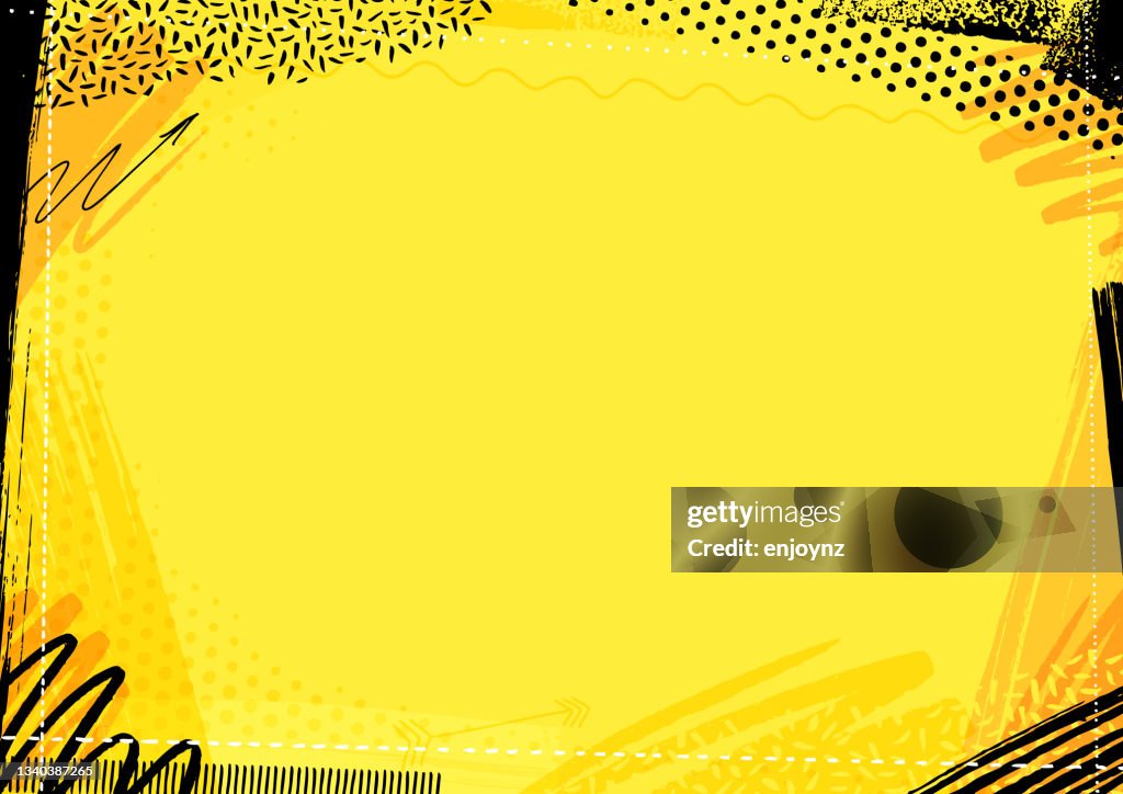 Gelb und schwarz lackiertes Markerstiftgestell