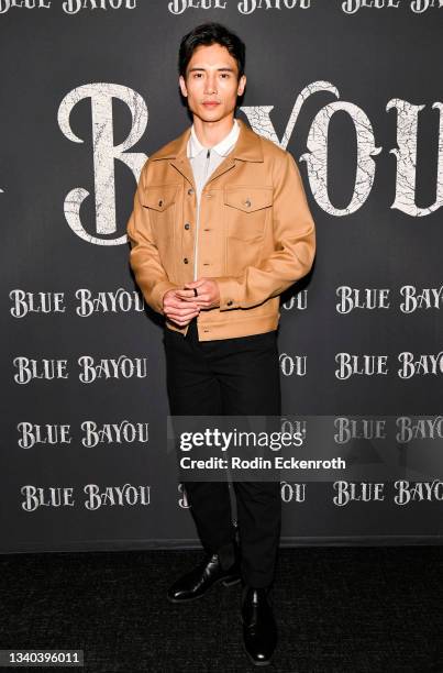 Manny Jacinto attends the Los Angeles Premiere of Focus Features' "Blue Bayou" at DGA Theater Complex on September 14, 2021 in Los Angeles,...