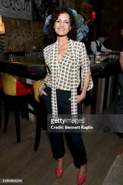 Carla Gugino attends a special screening of Dear Evan Hansen presented by Universal Pictures at The Whitby Screening Room on September 14, 2021 in...