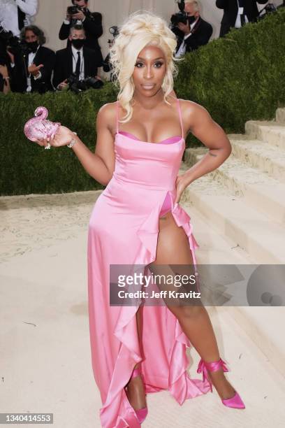 Jackie Aina attends The 2021 Met Gala Celebrating In America: A Lexicon Of Fashion at Metropolitan Museum of Art on September 13, 2021 in New York...
