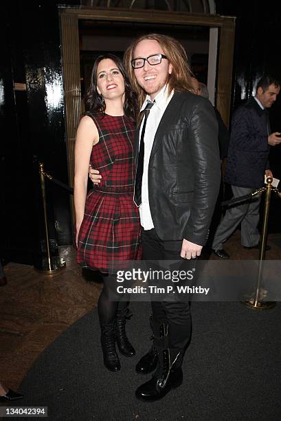 Tim Minchin and wife Sarah Minchin attend the press night of Matilda: The Musical at Cambridge Theatre on November 24, 2011 in London, England.