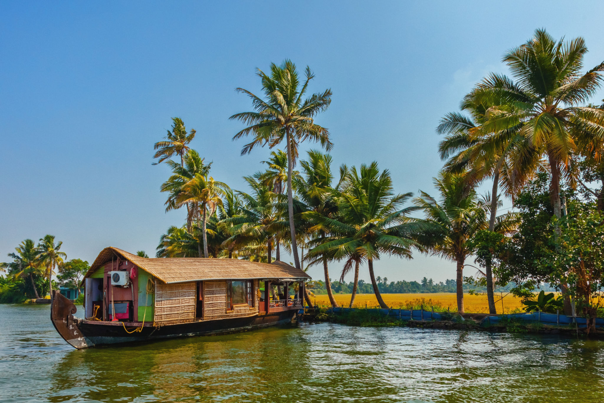 Houseboat on Kerala Backwaters, India Houseboat on Kerala Backwaters, India