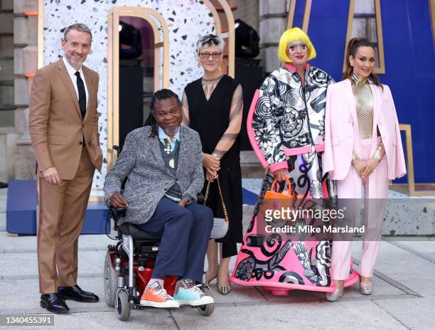Batia Ofer, Yinka Shonibare, Rebecca Slater and Axel Ruger attend the Royal Academy of Arts Summer Exhibition 2021 Preview Party at Royal Academy of...
