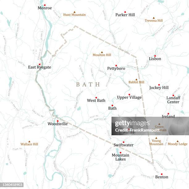 nh grafton bath vector road map - green mountain stock illustrations