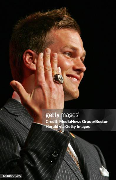 tom brady with all of his rings