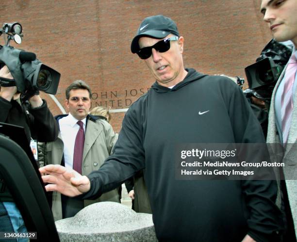 Mobster let loose.....Vincent "The Animal" Ferrara walks out of Moakley Federal Court today, a free man.