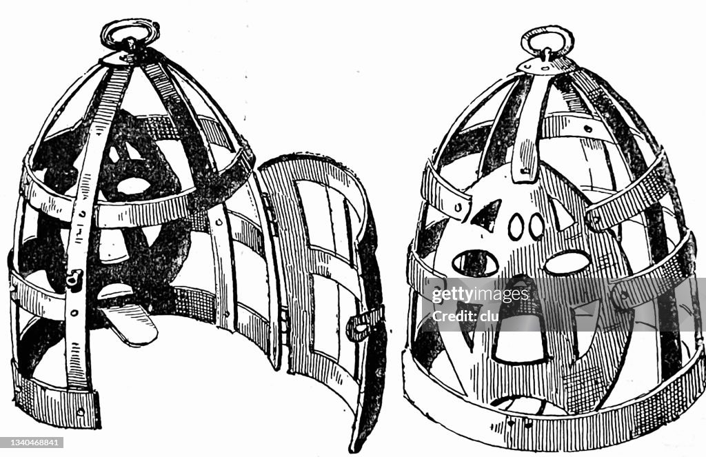 Muselière pour les femmes, utilisée à l’époque médiévale pour discipliner les femmes commérages