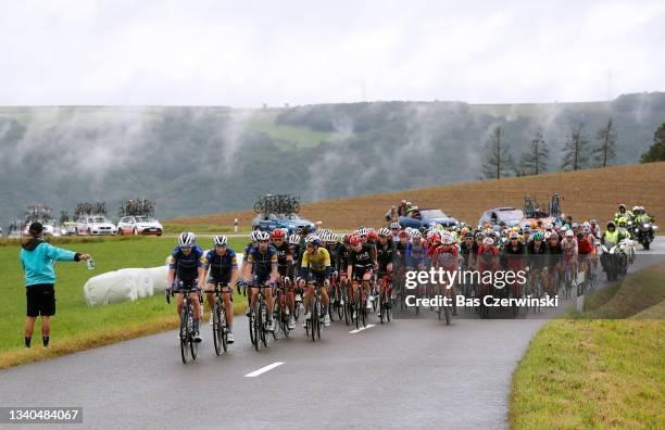 Pieter Serry of Belgium, Mauri Vansevenant of Belgium, Fausto Masnada of Italy, Mattia Cattaneo of Italy, João Almeida of Portugal and Team...