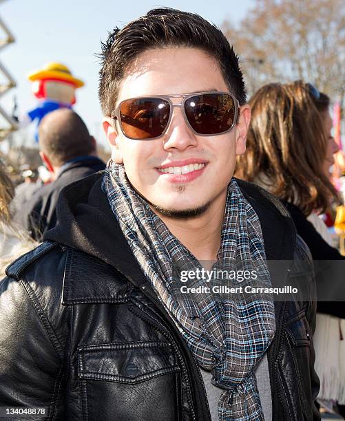 Singer Stefano Langone of American Idol season 10 attends the 92nd Annual 6ABC Dunkin' Donuts Thanksgiving Day Parade on November 24, 2011 in...