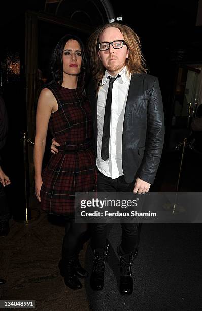 Tim Minchin and wife Sarah Minchin attends the press night of 'Matilda The Musical' at Theatre Royal on November 24, 2011 in London, England.