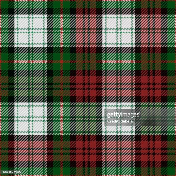 ilustraciones, imágenes clip art, dibujos animados e iconos de stock de navidad tartan plaid patrón tela swatch - serviette