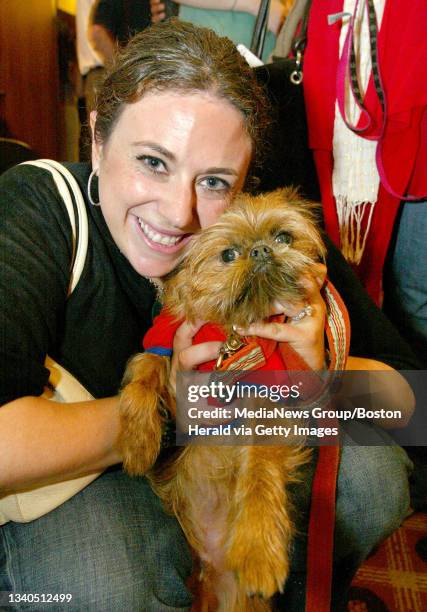 Amy Siegel and her dog Bugsy were at Mutts & Martinis Tuesday night at Nine Zero at 90 Tremont St., Boston.