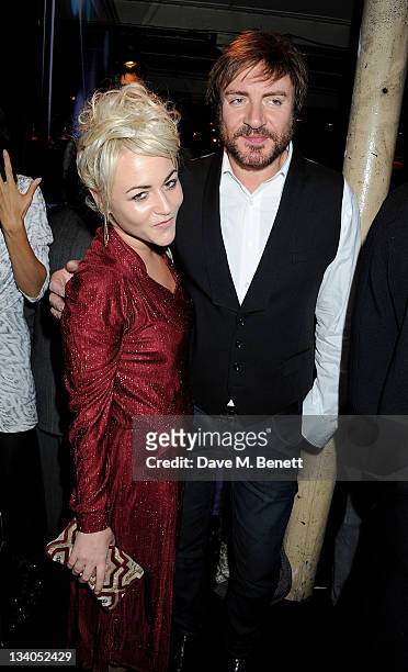 Actress Jaime Winstone and musician Simon Le Bon attend the launch of the Vertu Constellation, the luxury mobile phone maker's first touchscreen...