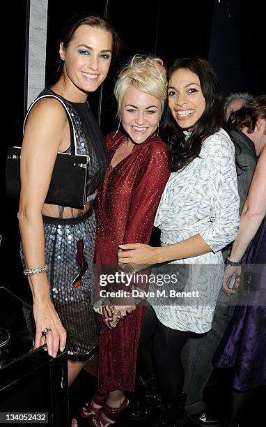 Model Yasmin Le Bon, and actors Jaime Winstone and Rosario Dawson attend the launch of the Vertu Constellation, the luxury mobile phone maker's first...