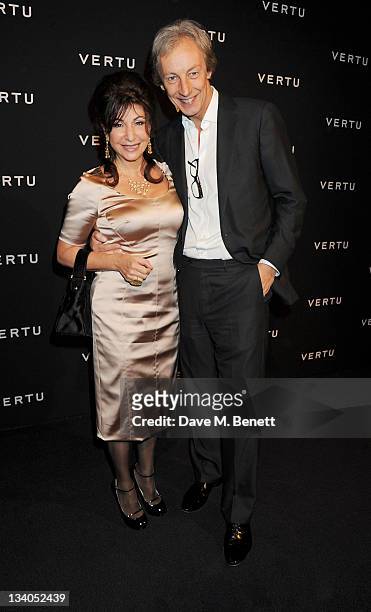 Yelena Oosting and Vertu President Perry Oosting attend the launch of the Vertu Constellation, the luxury mobile phone maker's first touchscreen...