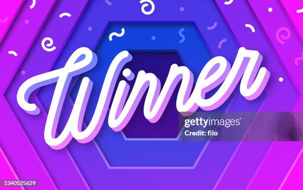 stockillustraties, clipart, cartoons en iconen met winner celebration background - winning