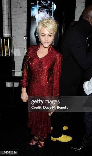 Actress Jaime Winstone attends the launch of the Vertu Constellation, the luxury mobile phone maker's first touchscreen handset, at the Farmiloe...
