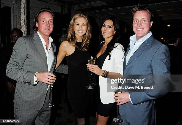 Piers Beckwith, Guest, Lily Rage and Henry Beckwith attend the launch of the Vertu Constellation, the luxury mobile phone maker's first touchscreen...