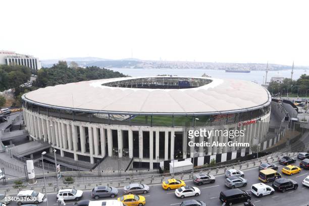 General view outside the stadium prior to the UEFA Champions League group C match between Besiktas and Borussia Dortmund at Vodafone Park on...