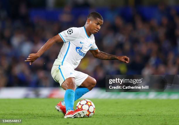 Wilmar Barrios of Zenit Saint Petersburg during the UEFA Champions League group H match between Chelsea FC and Zenit St. Petersburg at Stamford...