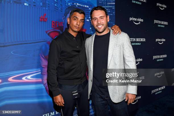 Scooter Braun attends the Justin Bieber: Our World event at The Edge at Hudson Yards on September 14, 2021 in New York City.