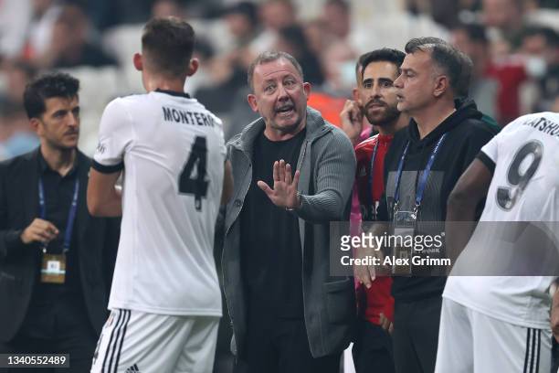 Sergen Yalcin, Head Coach of Besiktas reacts during the UEFA Champions League group C match between Besiktas and Borussia Dortmund at Vodafone Park...