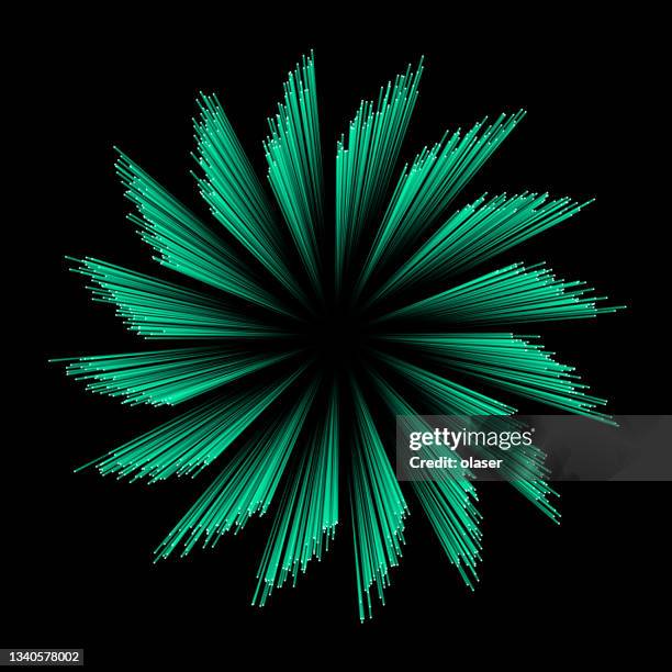 "fiber cable", fine glowing fiber ends in groups - fiber optic light stock illustrations