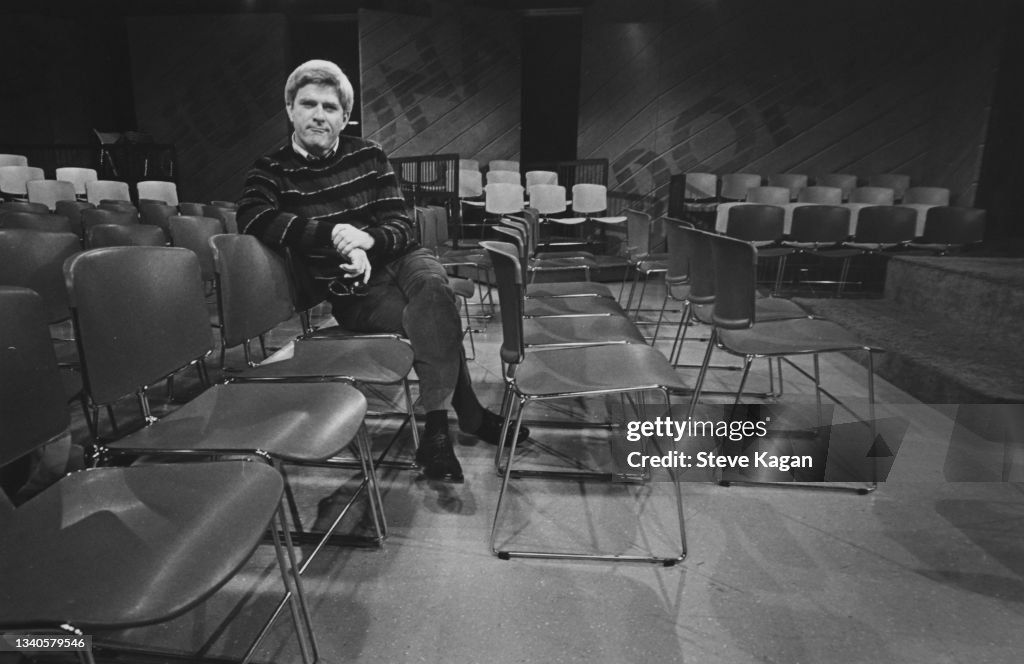 Portrait Of Phil Donahue On Set